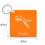 מחזיק מפתחות בצורת ריבוע בעיצוב אישי עם השם שלך בעיצוב פומה גודל המחזיק 5 × 5 ס"מ