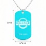 שרשרת דיסקיט מאלומיניום בעיצוב אישי עם השם שלך בעיצוב ניסאן גודל הדיסקיט 2.9 × 5 ס"מ