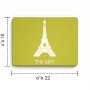 פד לעכבר בעיצוב אישי עם השם שלך בעיצוב מגדל אייפל גודל הפד 22 × 18 ס"מ