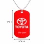 שרשרת דיסקיט מאלומיניום בעיצוב אישי עם השם שלך בעיצוב טויוטה גודל הדיסקיט 2.9 × 5 ס"מ
