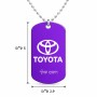 שרשרת דיסקיט מאלומיניום בעיצוב אישי עם השם שלך בעיצוב טויוטה גודל הדיסקיט 2.9 × 5 ס"מ