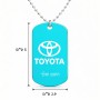 שרשרת דיסקיט מאלומיניום בעיצוב אישי עם השם שלך בעיצוב טויוטה גודל הדיסקיט 2.9 × 5 ס"מ