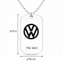 שרשרת דיסקיט מאלומיניום בעיצוב אישי עם השם שלך בעיצוב פולקסווגן גודל הדיסקיט 2.9 × 5 ס"מ