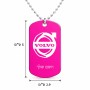 שרשרת דיסקיט מאלומיניום בעיצוב אישי עם השם שלך בעיצוב וולוו גודל הדיסקיט 2.9 × 5 ס"מ