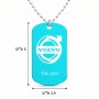 שרשרת דיסקיט מאלומיניום בעיצוב אישי עם השם שלך בעיצוב וולוו גודל הדיסקיט 2.9 × 5 ס"מ