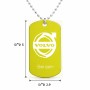 שרשרת דיסקיט מאלומיניום בעיצוב אישי עם השם שלך בעיצוב וולוו גודל הדיסקיט 2.9 × 5 ס"מ