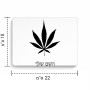 פד לעכבר בעיצוב אישי עם השם שלך בעיצוב עלה מריחואנה - גראס גודל הפד 22 × 18 ס"מ