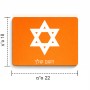 פד לעכבר בעיצוב אישי עם השם שלך בעיצוב מגן דוד - מגן דוד - ישראל גודל הפד 22 × 18 ס"מ