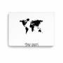 פד לעכבר בעיצוב אישי עם השם שלך בעיצוב מפת העולם גודל הפד 22 × 18 ס"מ