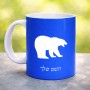 ספל תה \ קפה בעיצוב אישי עם השם שלך בעיצוב דוב גודל הספל 325 מ"ל