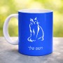 ספל תה \ קפה בעיצוב אישי עם השם שלך בעיצוב חתול גודל הספל 325 מ"ל