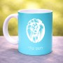 ספל תה \ קפה בעיצוב אישי עם השם שלך בעיצוב פני אריה גודל הספל 325 מ"ל