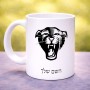 ספל תה \ קפה בעיצוב אישי עם השם שלך בעיצוב פני פנטרה גודל הספל 325 מ"ל