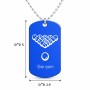 שרשרת דיסקיט מאלומיניום בעיצוב אישי עם השם שלך בעיצוב בריכה - ביליארד - גודל הדיסקיט 2.9 × 5 ס"מ