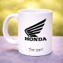ספל תה \ קפה בעיצוב אישי עם השם שלך בעיצוב הונדה גודל הספל 325 מ"ל
