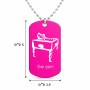 שרשרת דיסקיט מאלומיניום בעיצוב אישי עם השם שלך בעיצוב שחקן ביליארד גודל הדיסקיט 2.9 × 5 ס"מ