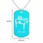 שרשרת דיסקיט מאלומיניום בעיצוב אישי עם השם שלך בעיצוב שחקן ביליארד גודל הדיסקיט 2.9 × 5 ס"מ