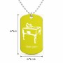 שרשרת דיסקיט מאלומיניום בעיצוב אישי עם השם שלך בעיצוב שחקן ביליארד גודל הדיסקיט 2.9 × 5 ס"מ