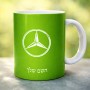 ספל תה \ קפה בעיצוב אישי עם השם שלך בעיצוב מרצדס-בנץ גודל הספל 325 מ"ל