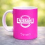 ספל תה \ קפה בעיצוב אישי עם השם שלך בעיצוב ניסאן גודל הספל 325 מ"ל