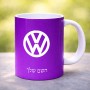ספל תה \ קפה בעיצוב אישי עם השם שלך בעיצוב פולקסווגן גודל הספל 325 מ"ל