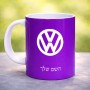 ספל תה \ קפה בעיצוב אישי עם השם שלך בעיצוב פולקסווגן גודל הספל 325 מ"ל