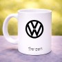 ספל תה \ קפה בעיצוב אישי עם השם שלך בעיצוב פולקסווגן גודל הספל 325 מ"ל