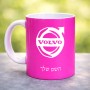 ספל תה \ קפה בעיצוב אישי עם השם שלך בעיצוב וולוו גודל הספל 325 מ"ל