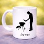 ספל תה \ קפה בעיצוב אישי עם השם שלך בעיצוב גריל ברביקיו גודל הספל 325 מ"ל