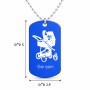 שרשרת דיסקיט מאלומיניום בעיצוב אישי עם השם שלך בעיצוב עגלת תינוק גודל הדיסקיט 2.9 × 5 ס"מ