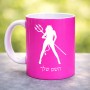 ספל תה \ קפה בעיצוב אישי עם השם שלך בעיצוב אישה שטן גודל הספל 325 מ"ל
