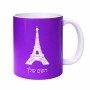 ספל תה \ קפה בעיצוב אישי עם השם שלך בעיצוב מגדל אייפל גודל הספל 325 מ"ל