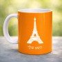 ספל תה \ קפה בעיצוב אישי עם השם שלך בעיצוב מגדל אייפל גודל הספל 325 מ"ל