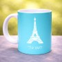 ספל תה \ קפה בעיצוב אישי עם השם שלך בעיצוב מגדל אייפל גודל הספל 325 מ"ל