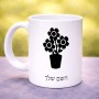 ספל תה \ קפה בעיצוב אישי עם השם שלך בעיצוב פרח גודל הספל 325 מ"ל