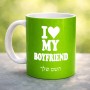 ספל תה \ קפה בעיצוב אישי עם השם שלך בעיצוב אוהבת את החבר שלי גודל הספל 325 מ"ל