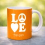 ספל תה \ קפה בעיצוב אישי עם השם שלך בעיצוב אהבה גודל הספל 325 מ"ל