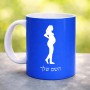 ספל תה \ קפה בעיצוב אישי עם השם שלך בעיצוב אישה בהריון גודל הספל 325 מ"ל