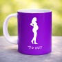 ספל תה \ קפה בעיצוב אישי עם השם שלך בעיצוב אישה בהריון גודל הספל 325 מ"ל