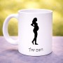 ספל תה \ קפה בעיצוב אישי עם השם שלך בעיצוב אישה בהריון גודל הספל 325 מ"ל