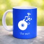ספל תה \ קפה בעיצוב אישי עם השם שלך בעיצוב תקליטור - אזור מוזיקה גודל הספל 325 מ"ל