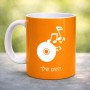 ספל תה \ קפה בעיצוב אישי עם השם שלך בעיצוב תקליטור - אזור מוזיקה גודל הספל 325 מ"ל