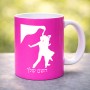 ספל תה \ קפה בעיצוב אישי עם השם שלך בעיצוב אישה רוקדת עם גבר גודל הספל 325 מ"ל