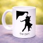 ספל תה \ קפה בעיצוב אישי עם השם שלך בעיצוב אישה רוקדת עם גבר גודל הספל 325 מ"ל