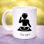 ספל תה \ קפה בעיצוב אישי עם השם שלך בעיצוב אזור מוזיקה של די ג'יי גודל הספל 325 מ"ל