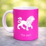 ספל תה \ קפה בעיצוב אישי עם השם שלך בעיצוב מזלות - אריה גודל הספל 325 מ"ל