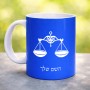 ספל תה \ קפה בעיצוב אישי עם השם שלך בעיצוב מזלות - מאזניים גודל הספל 325 מ"ל
