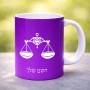 ספל תה \ קפה בעיצוב אישי עם השם שלך בעיצוב מזלות - מאזניים גודל הספל 325 מ"ל