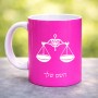 ספל תה \ קפה בעיצוב אישי עם השם שלך בעיצוב מזלות - מאזניים גודל הספל 325 מ"ל