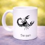 ספל תה \ קפה בעיצוב אישי עם השם שלך בעיצוב מזלות - עקרב גודל הספל 325 מ"ל